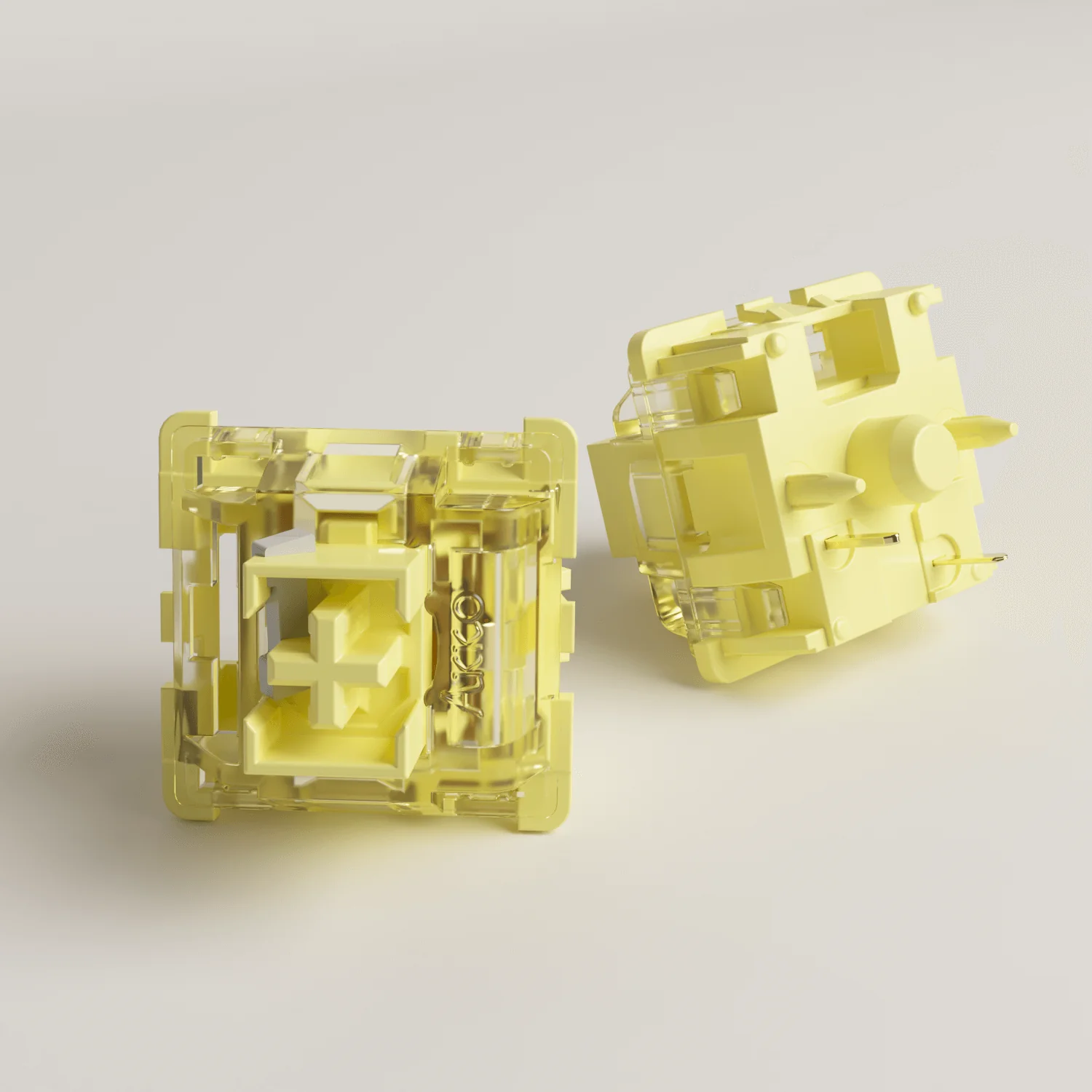 V3 Cream Yellow Pro Switch (Linear, 45pcs) - Image 4