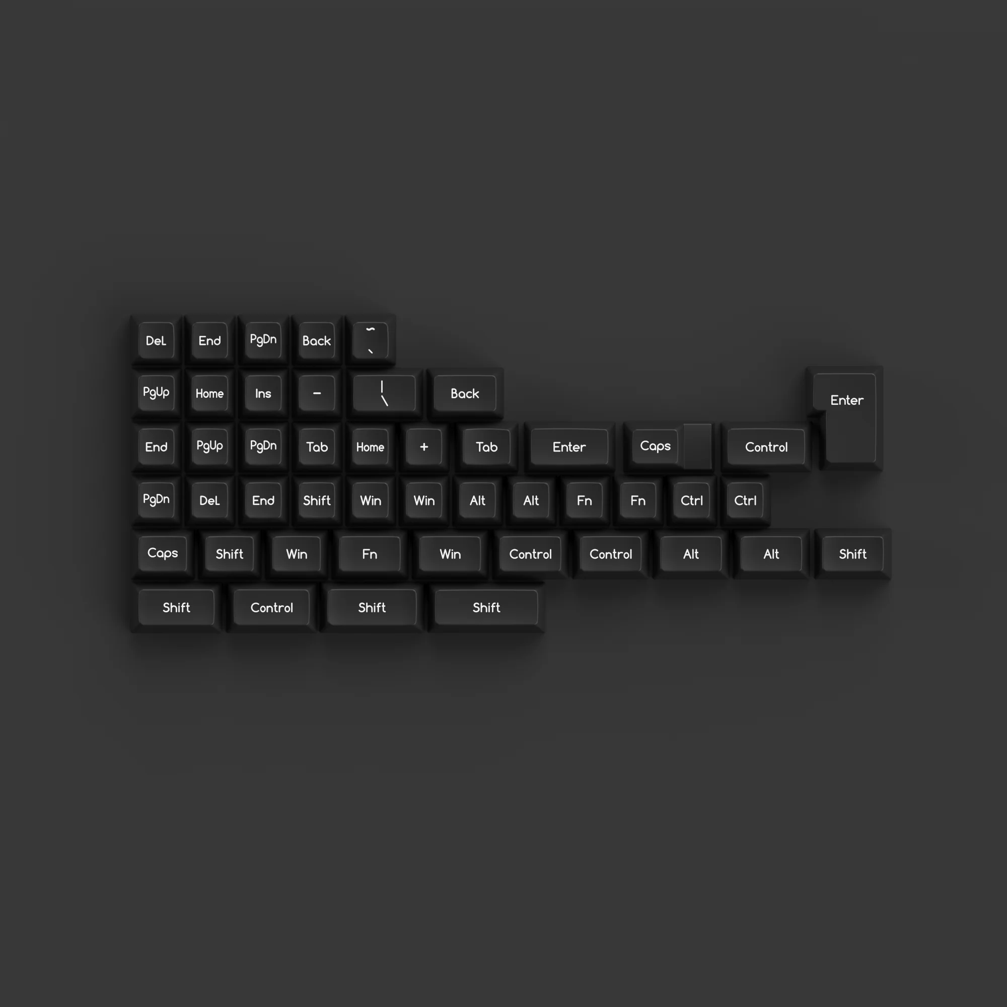 White on Black ABS SAL Keycap Set (195-Key) - Image 4